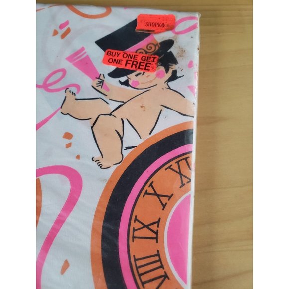 60s/70s Brand New Happy‎ New Year Paper Tablecloth - Picture 2 of 3